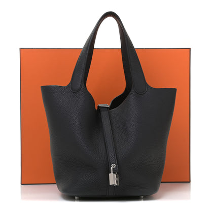 Hermes Taurillon Clemence Picotin Lock 22 MM Black 10 of 10