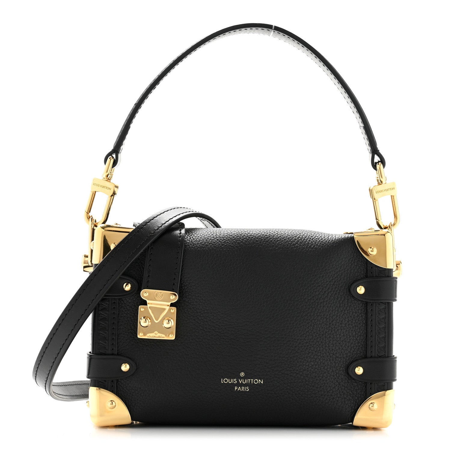 Louis Vuitton Grained Calfskin Side Trunk PM Black 1 of 11