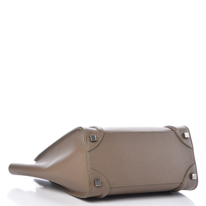 Celine Drummed Calfskin Micro Luggage Souris 4 of 11
