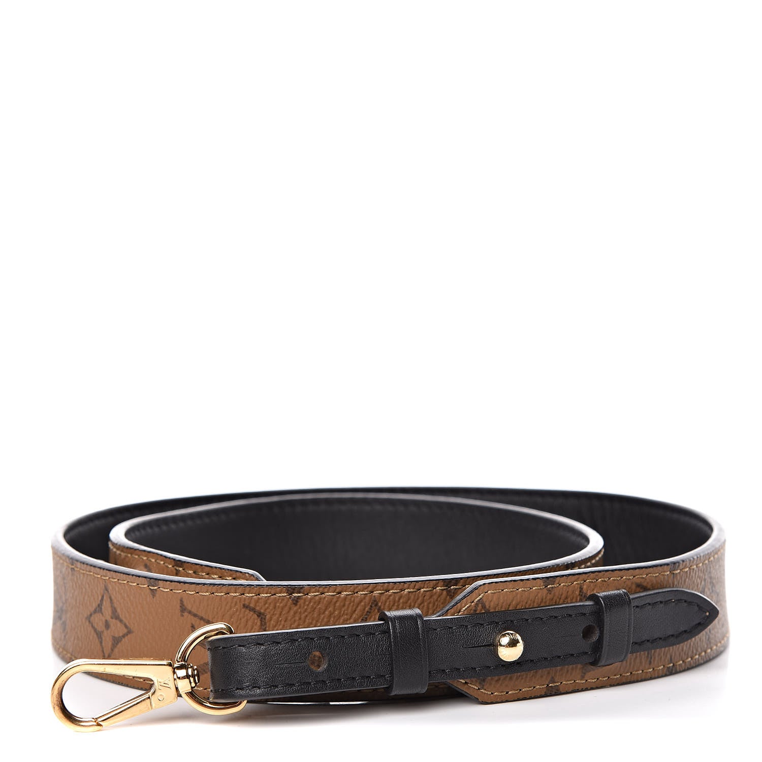 Louis Vuitton Reverse Monogram Bandouliere Shoulder Strap XL Black 1 of 6