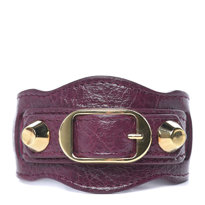 Balenciaga Agneau Arena Classic Hardware Bracelet S Violet Prune 1 of 6