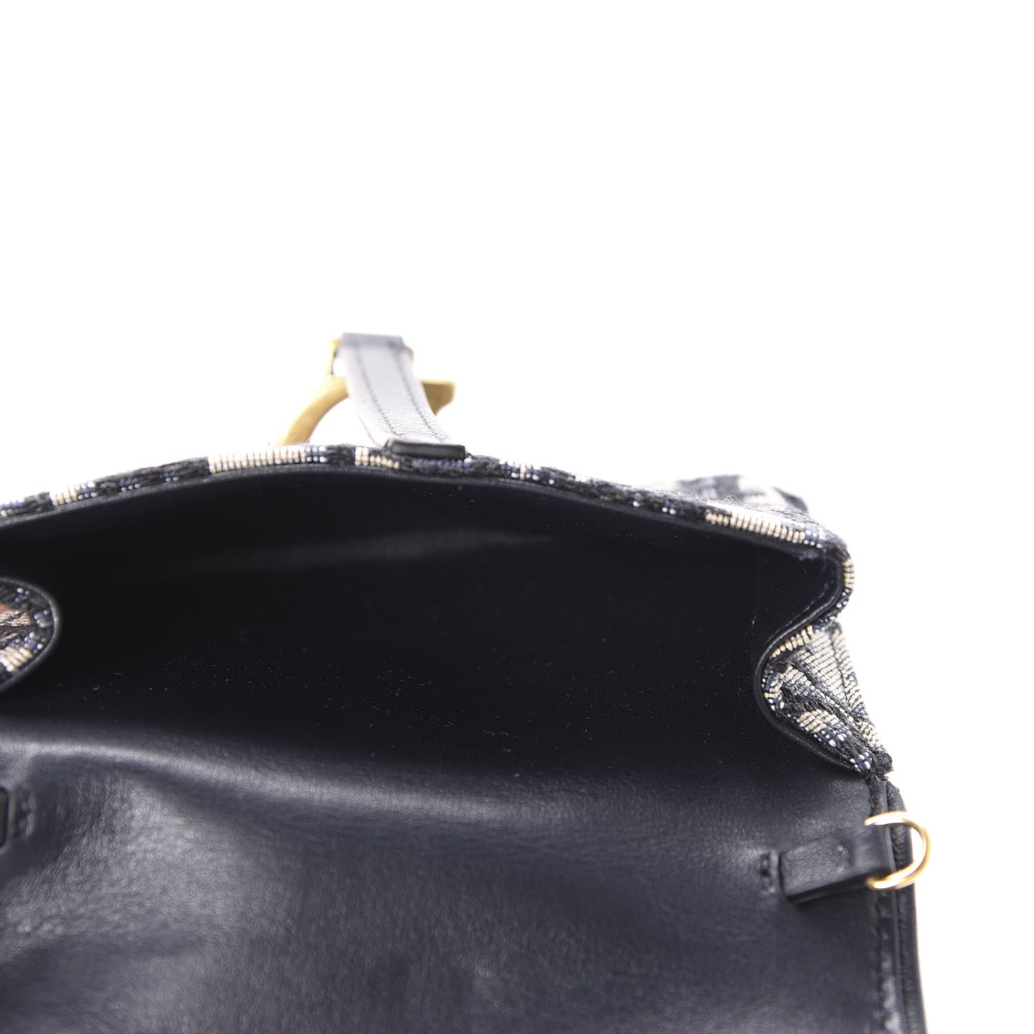 Christian Dior Oblique Nano Saddle Chain Pouch Blue 5 of 10