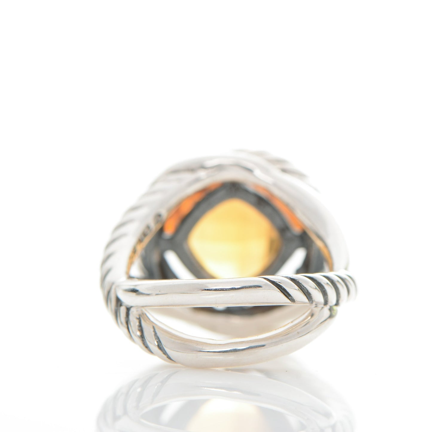 Sterling Silver Citrine 11mm Infinity Ring 53 6.5