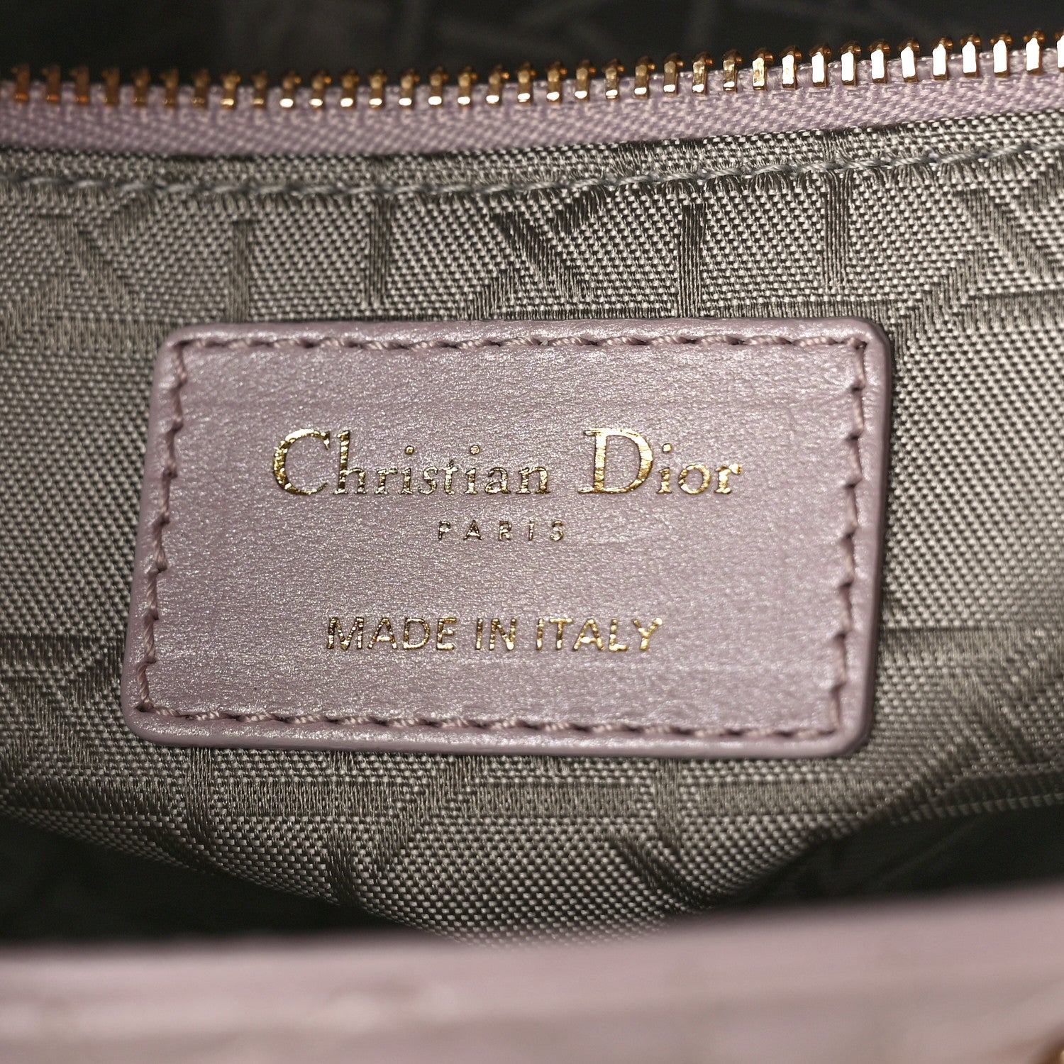 Christian Dior Metallic Lambskin Cannage Mini Lady Dior Lotus 7 of 9
