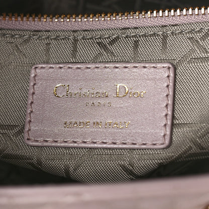 Christian Dior Metallic Lambskin Cannage Mini Lady Dior Lotus 7 of 9