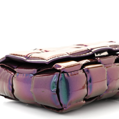 Bottega Veneta Glossy Nail Polish Nappa Maxi Intreccio Padded Cassette Crossbody Bag Holographic 9 of 13