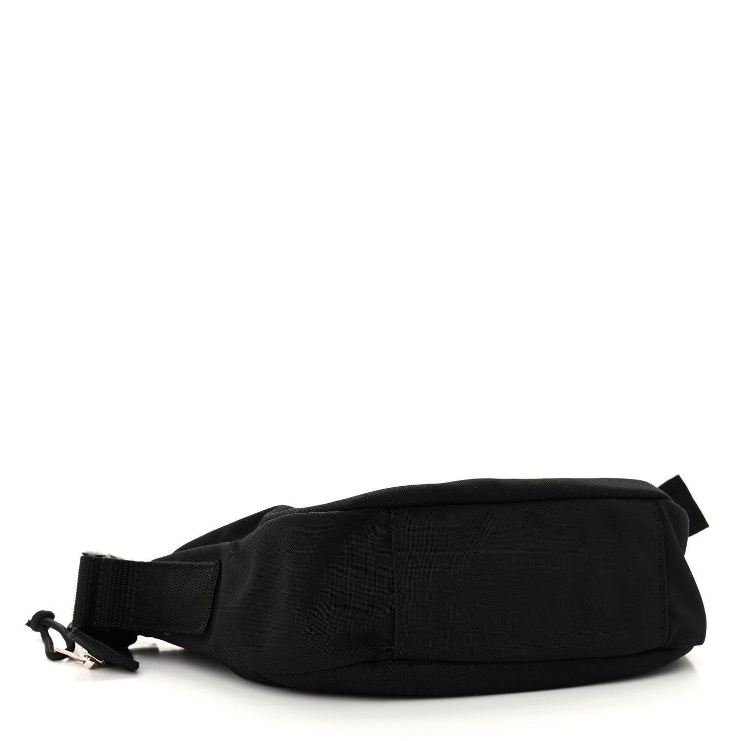 Recycled Sport Nylon Logo Embroidered Wheel Sling Bag Black White