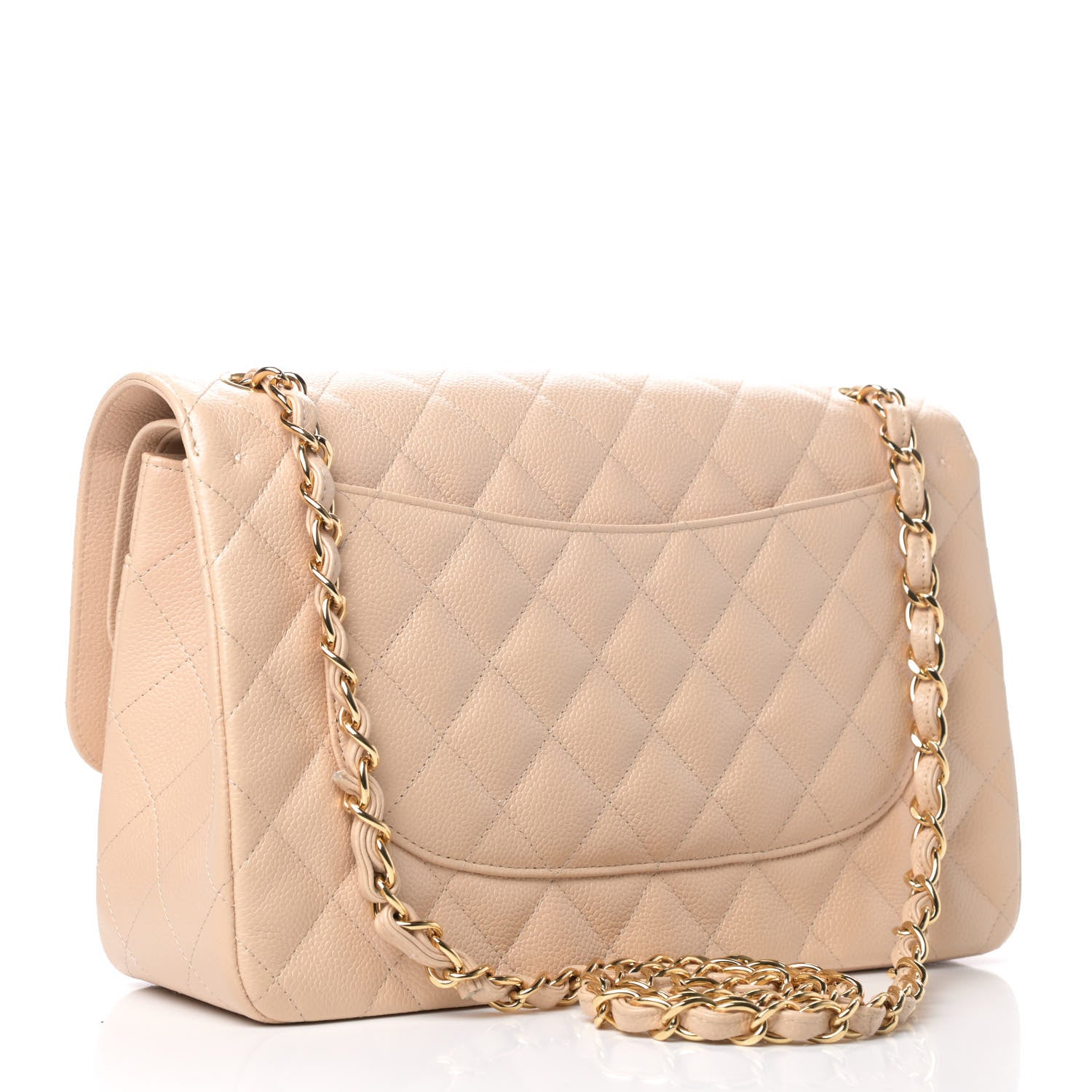 Chanel Caviar Quilted Jumbo Double Flap Beige Clair 2 of 4