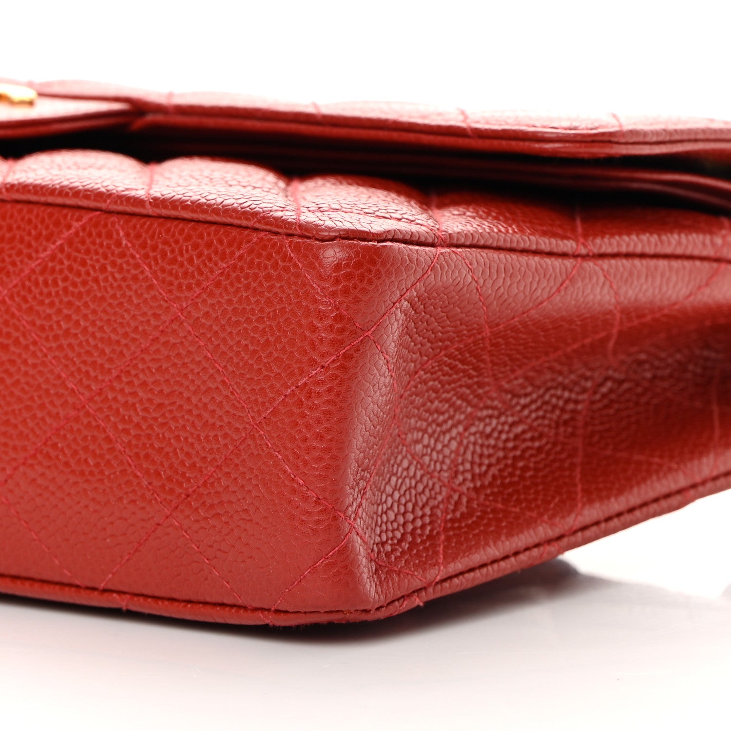 Chanel Caviar Quilted Medium Double Flap Red 11 of 14