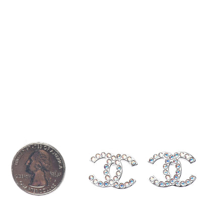 Chanel Iridescent Crystal CC Earrings Multicolor 2 of 4