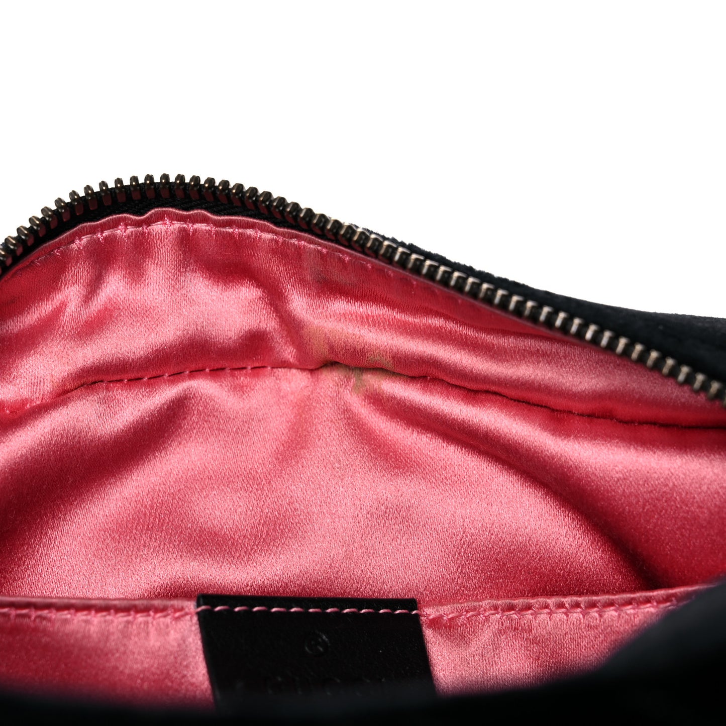 Velvet Matelasse Small GG Marmont Chain Shoulder Bag Black