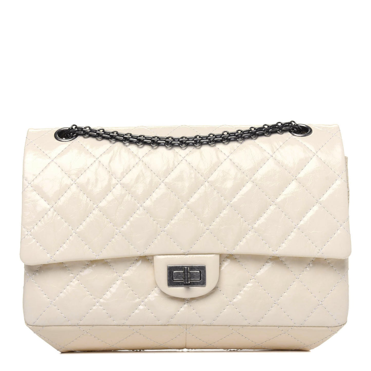 Aged Calfskin Quilted 2.55 Reissue 226 Flap Ivory