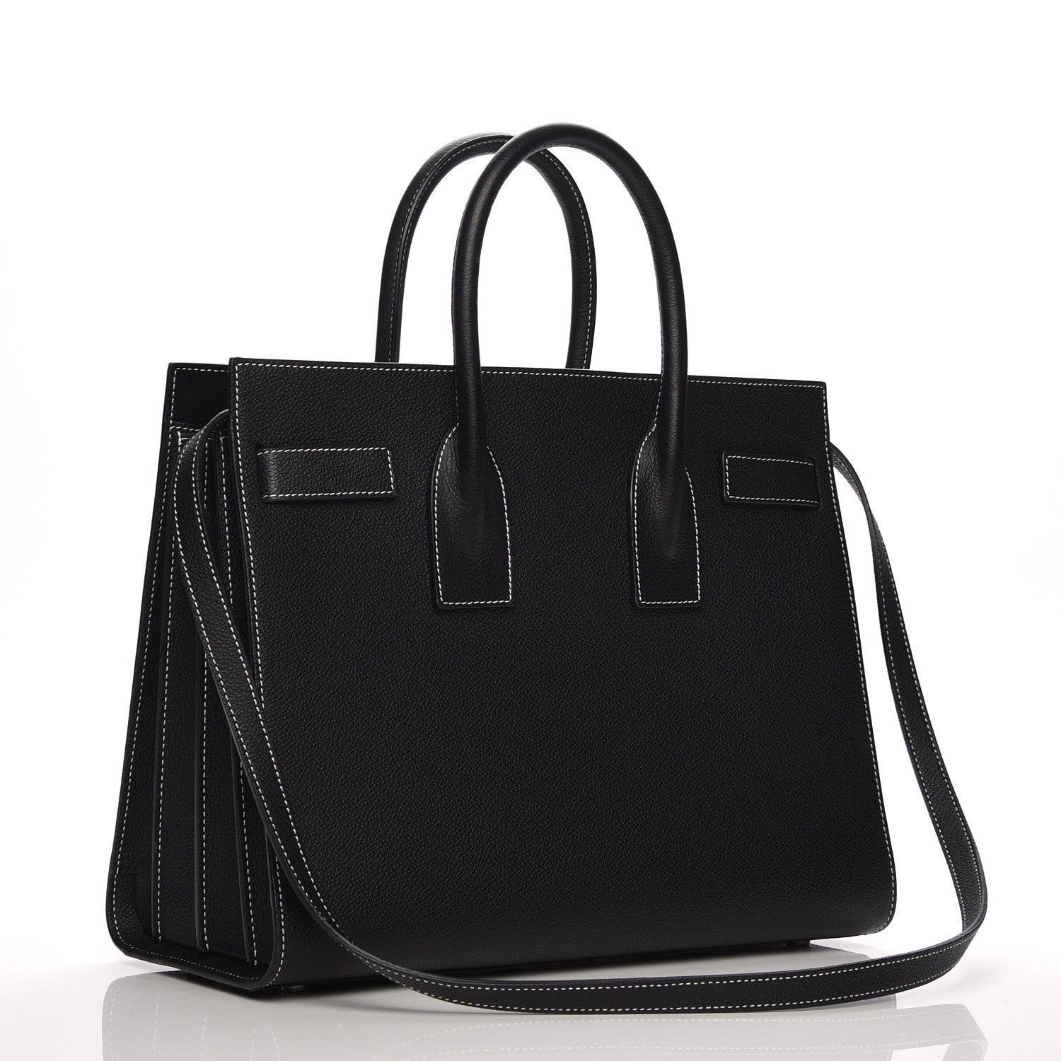 Saint Laurent Grained Calfskin Small Sac De Jour Black 4 of 7