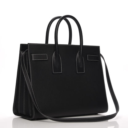Saint Laurent Grained Calfskin Small Sac De Jour Black 4 of 7
