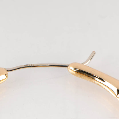 Gucci 18K Yellow Gold Bamboo Hoop Earrings 3 of 4