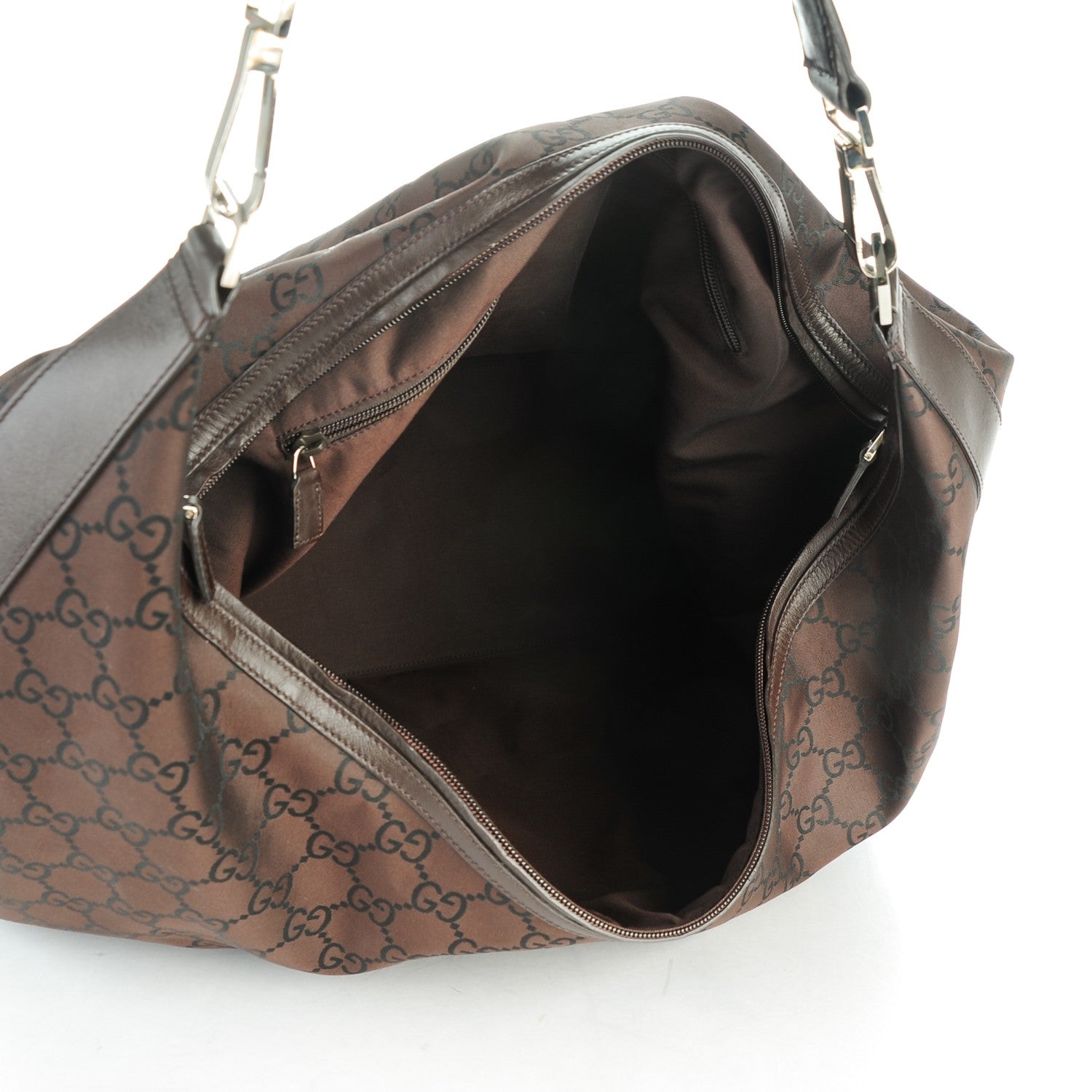 Gucci Nylon Monogram Extra Large Hobo Dark Brown 5 of 7