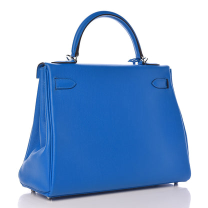 Hermes Evercolor Kelly Retourne 32 Bleu Hydra 3 of 10