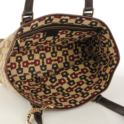 Gucci Monogram Medium Jolicoeur Tote Dark Brown 6 of 10
