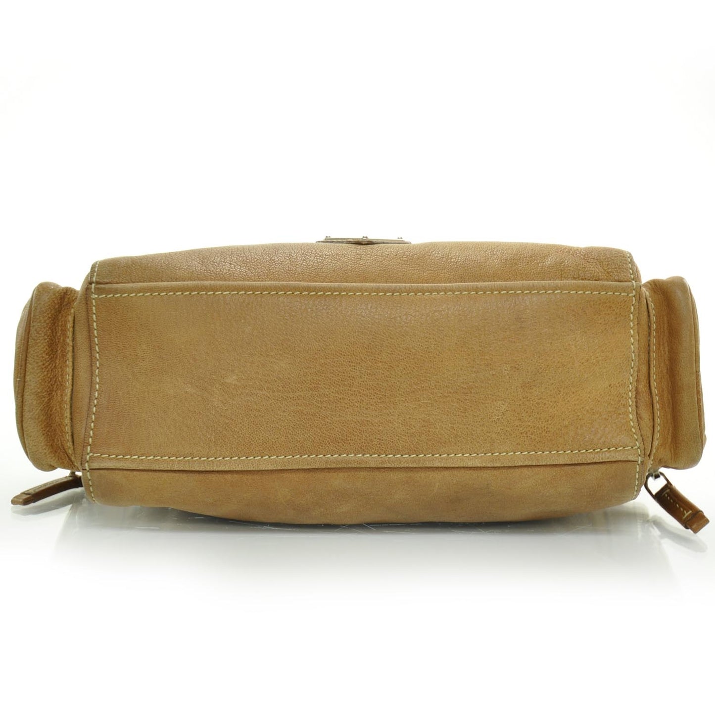Leather Pushlock Flap Shoulder Bag