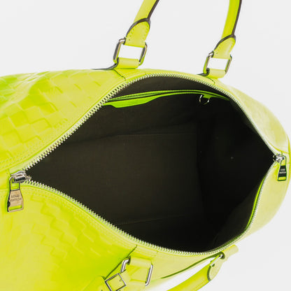 Louis Vuitton Damier Fluo Infini Keepall Bandouliere 45 Yellow 5 of 8