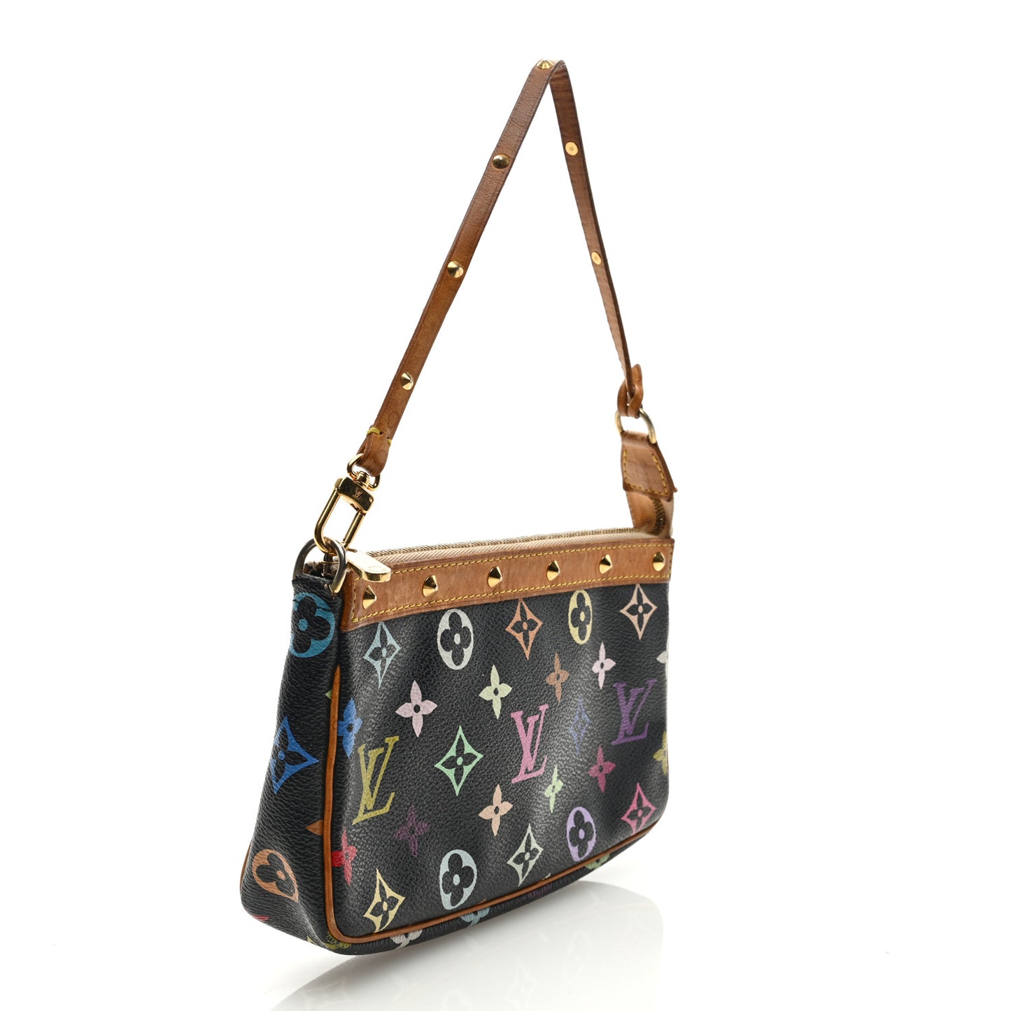 Monogram Multicolor Pochette Accessories Black