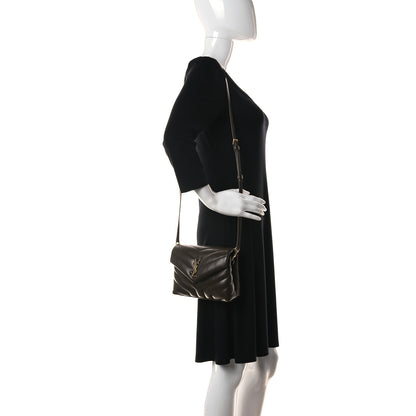 Saint Laurent Calfskin Y Quilted Monogram Toy Loulou Crossbody Bag Black 2 of 12