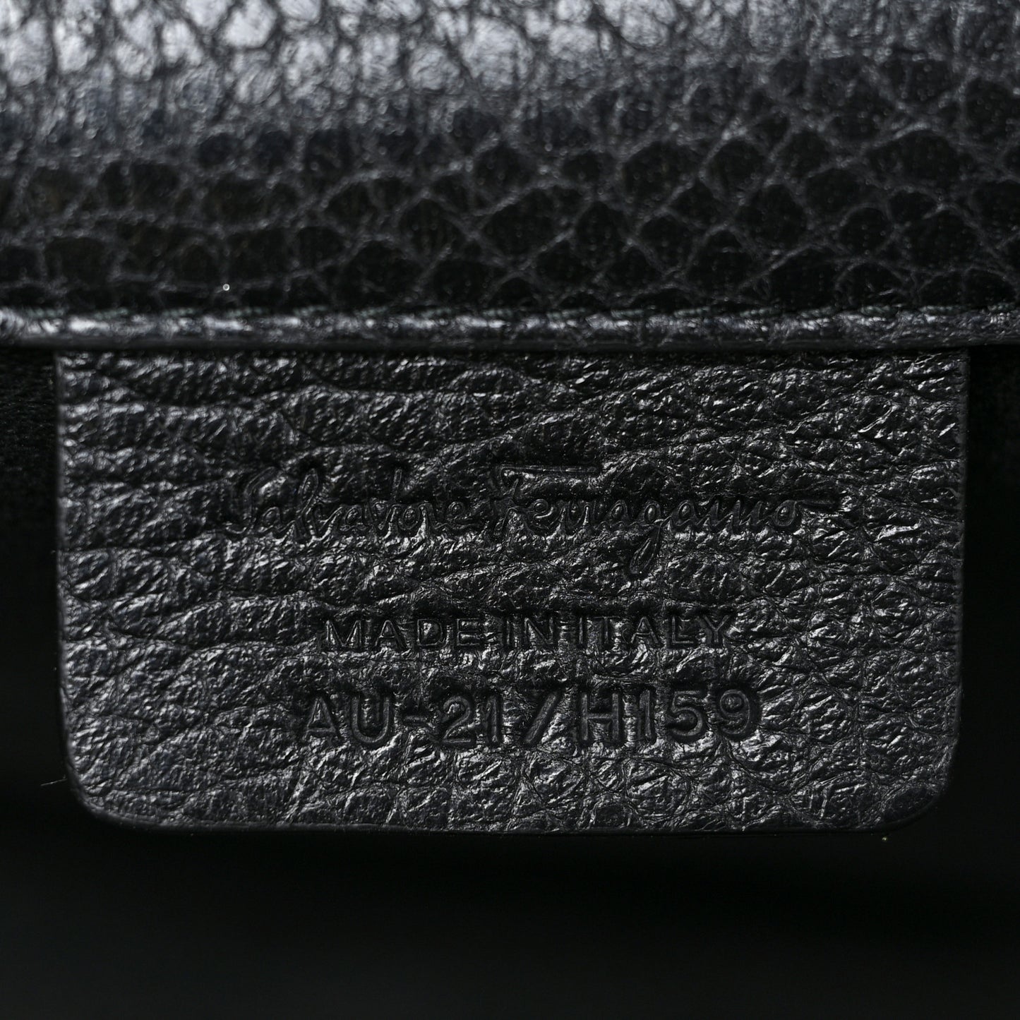 Hammered Calfskin Small Studio Rock Bag Black