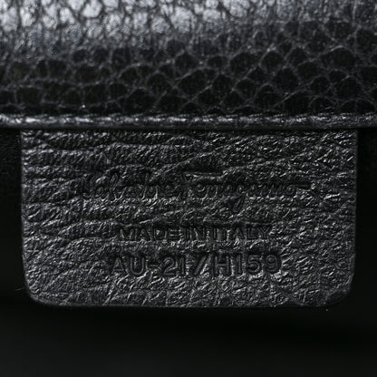 Salvatore Ferragamo Hammered Calfskin Small Studio Rock Bag Black 6 of 15