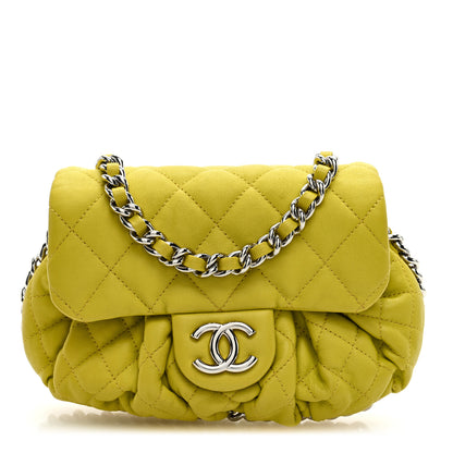 Chanel Washed Lambskin Quilted Mini Chain Around Flap Yellow 1 of 10