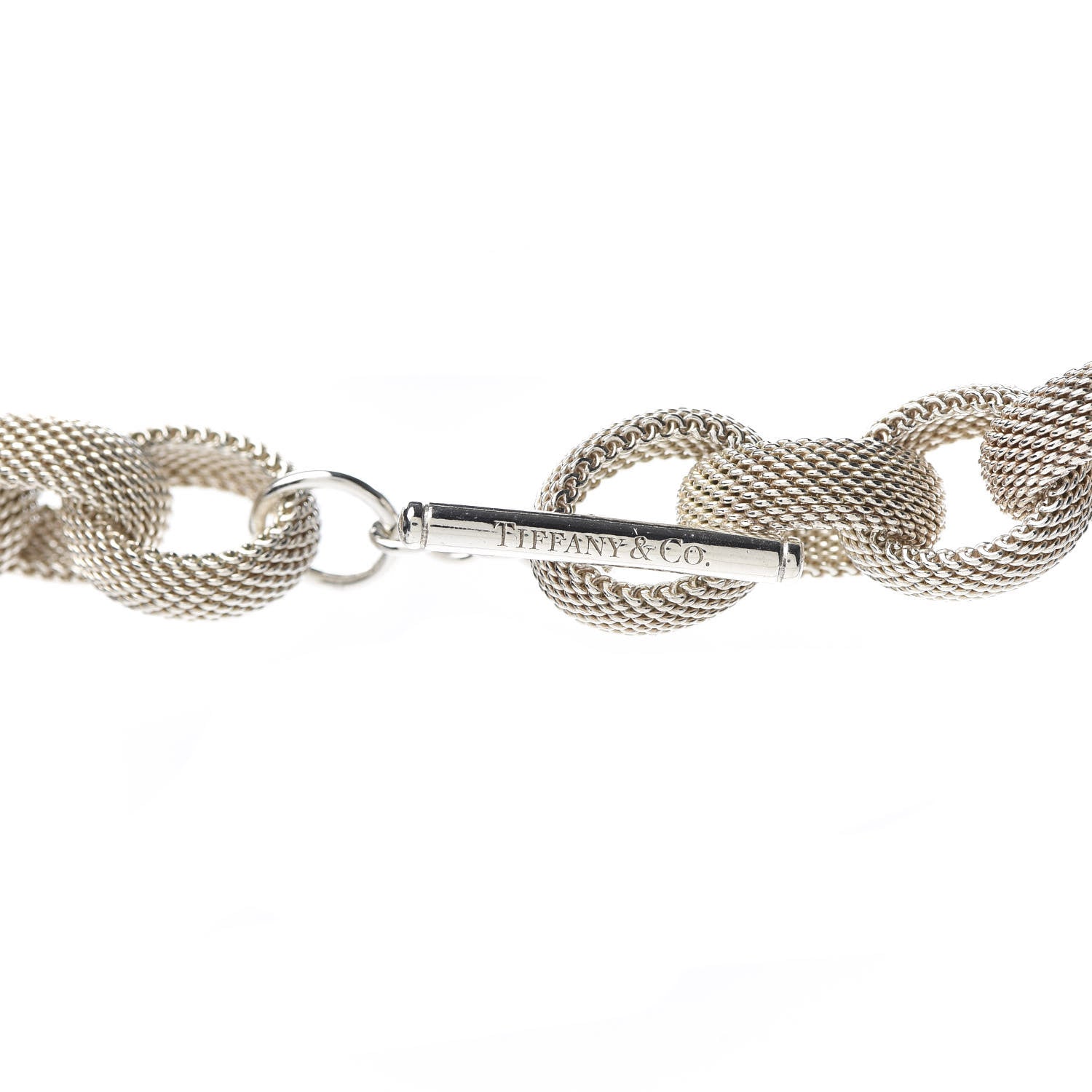 Tiffany Sterling Silver Somerset Mesh Link Necklace 4 of 4