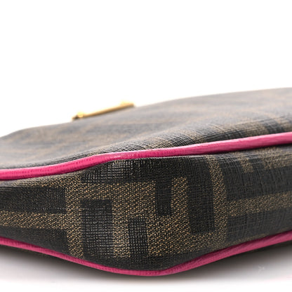 Fendi Zucca Spalmati Vitello Elite Pochette Tobacco Ciclamino 9 of 13