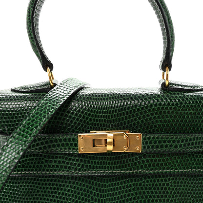 Hermes Lizard Mini Kelly Sellier 20 Vert Moyen 7 of 9