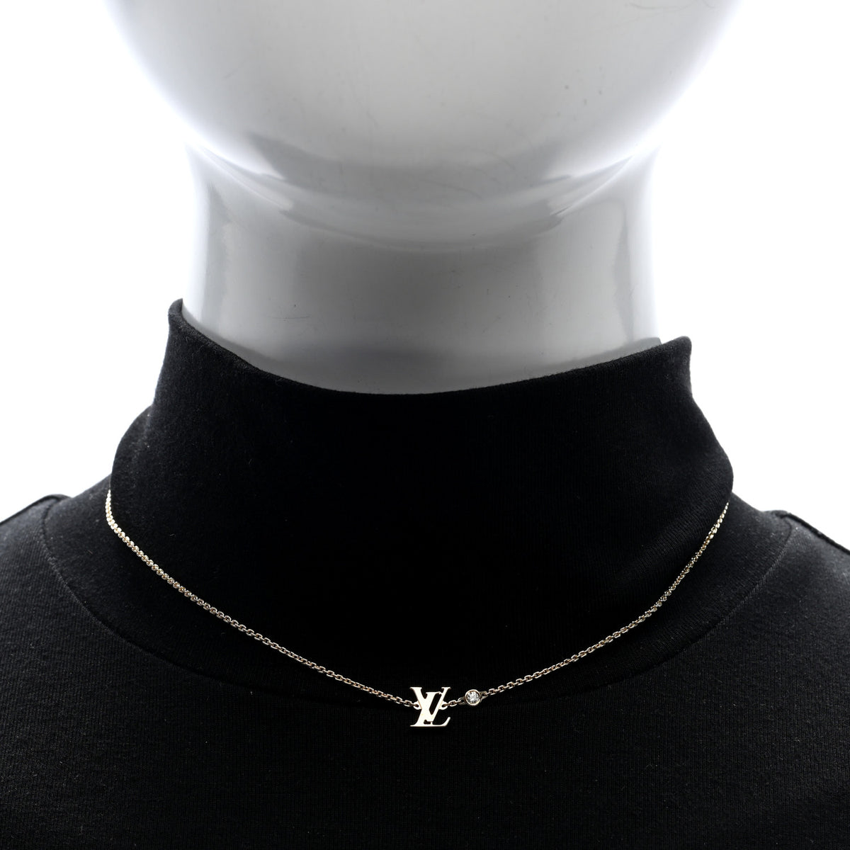 18K Yellow Gold Diamond Idylle Blossom LV Pendant Necklace