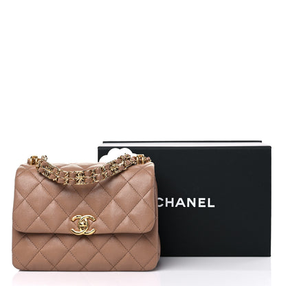 Chanel Caviar Quilted Mini Coco First Flap Beige 11 of 11