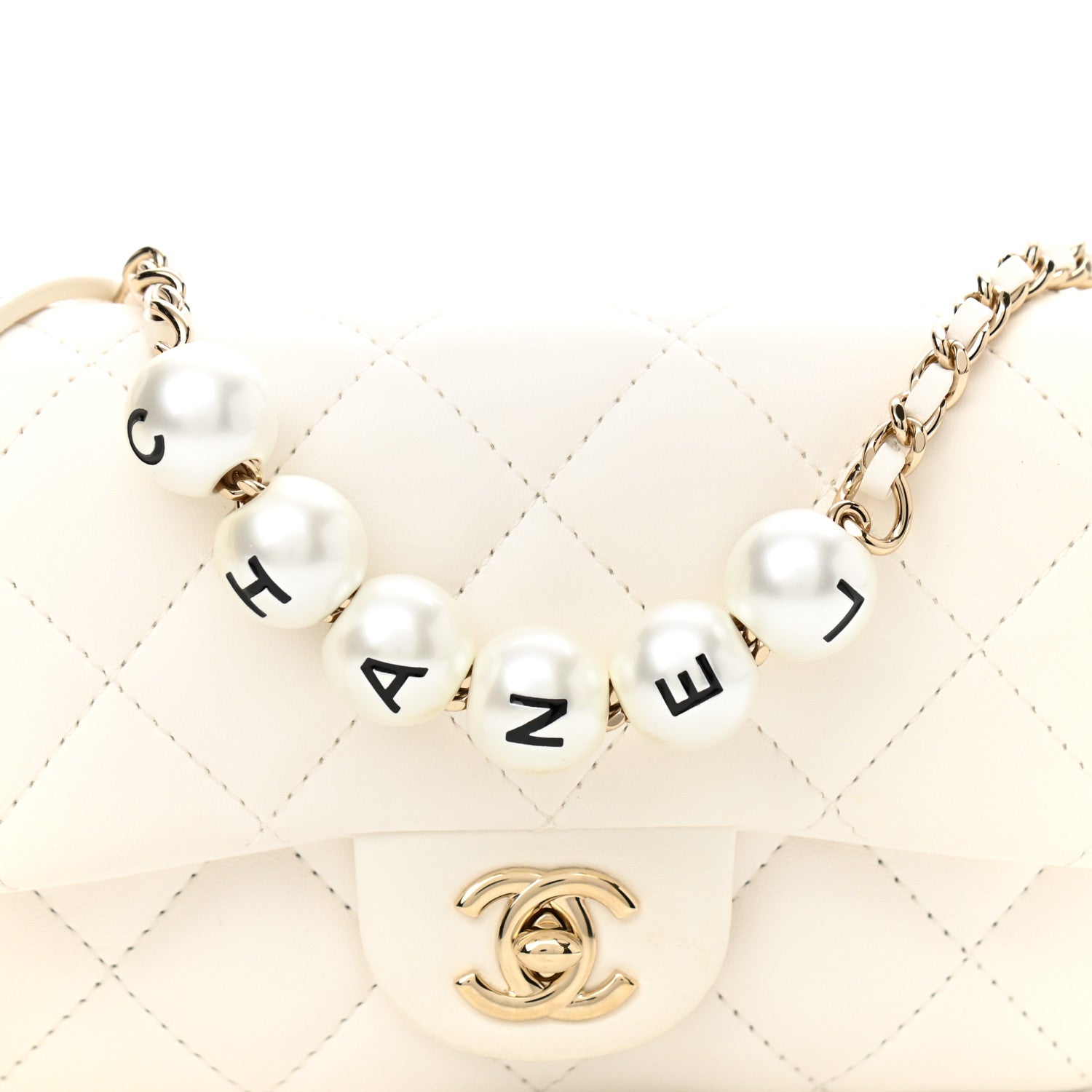 Chanel Lambskin Quilted Mini My Precious Flap White 8 of 11