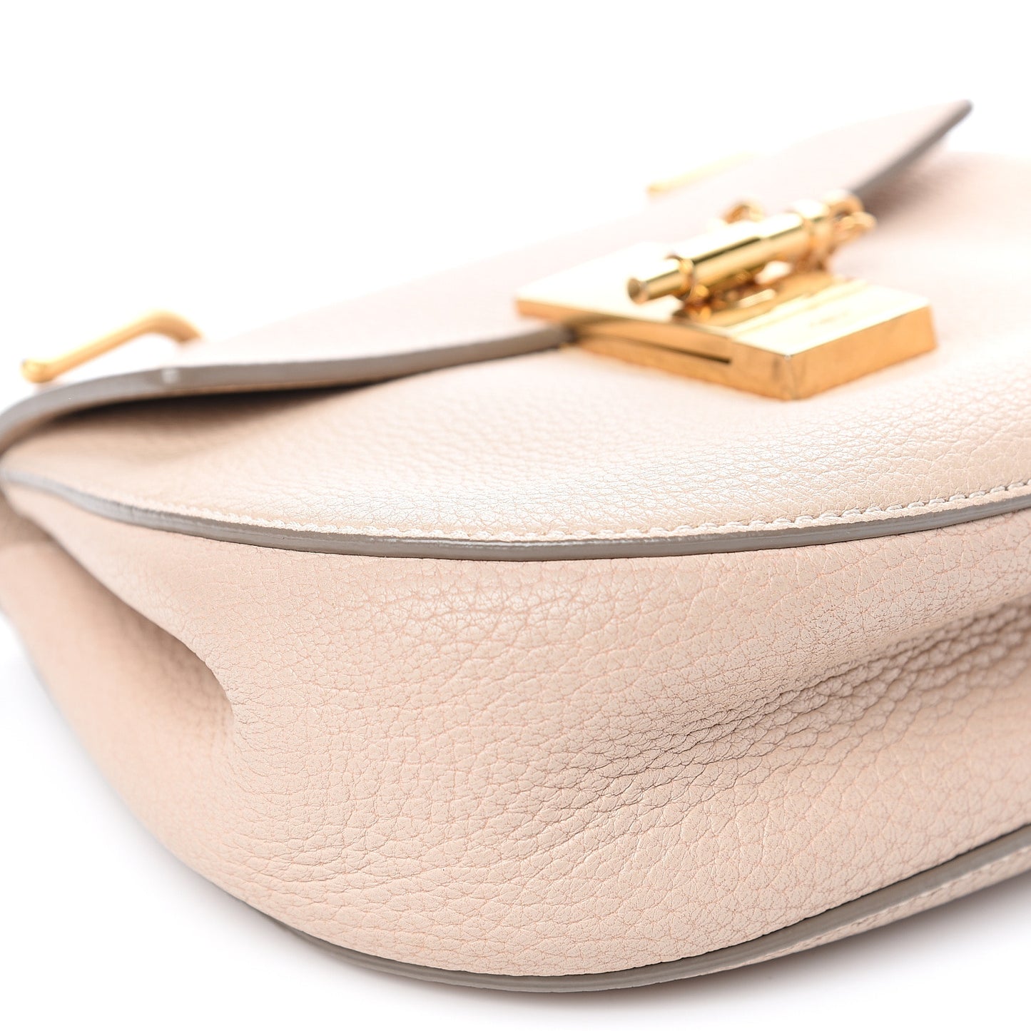 Grained Lambskin Mini Drew Shoulder Bag Biscotti Beige