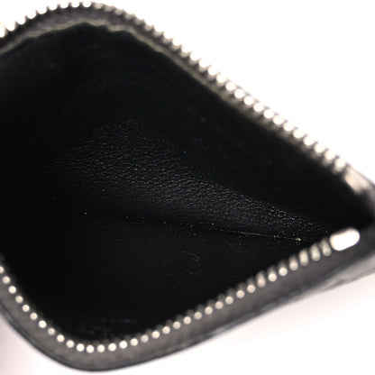 Saint Laurent Calfskin Crocodile Embossed 5 Fragments Zip Pouch Card Holder Coal 5 of 9