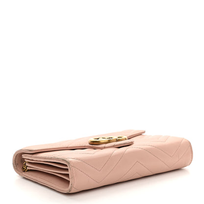 Gucci Calfskin Matelasse GG Marmont Chain Wallet Perfect Pink 4 of 20