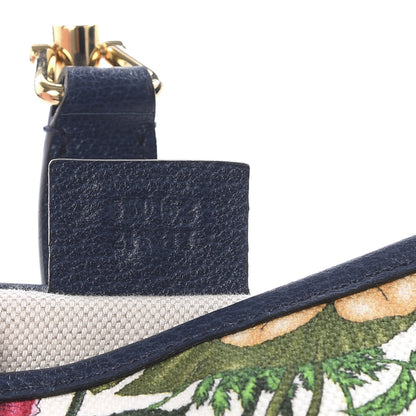 Gucci Canvas Flora Jackie O Hobo Blue Agata 6 of 9