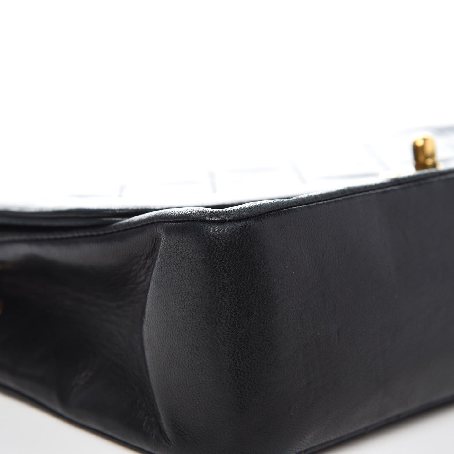 Lambskin Quilted Medium Single Flap Black