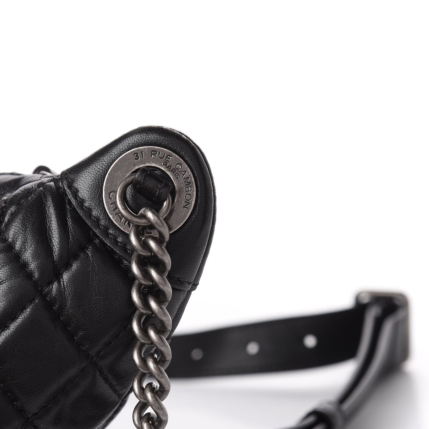 Chanel Lambskin Quilted Banane Waist Bag Fanny Pack Black 12 of 12