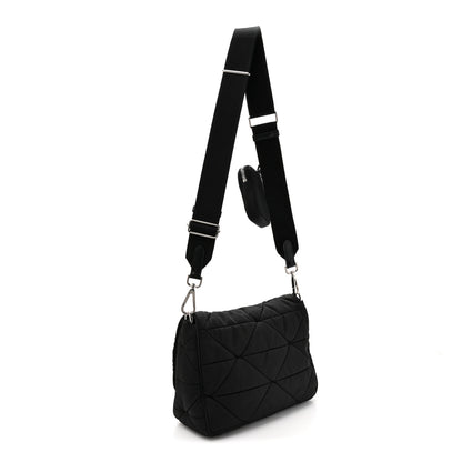 Prada Re-Nylon Quilted Padded Flap Shoulder Bag Black 3 of 12