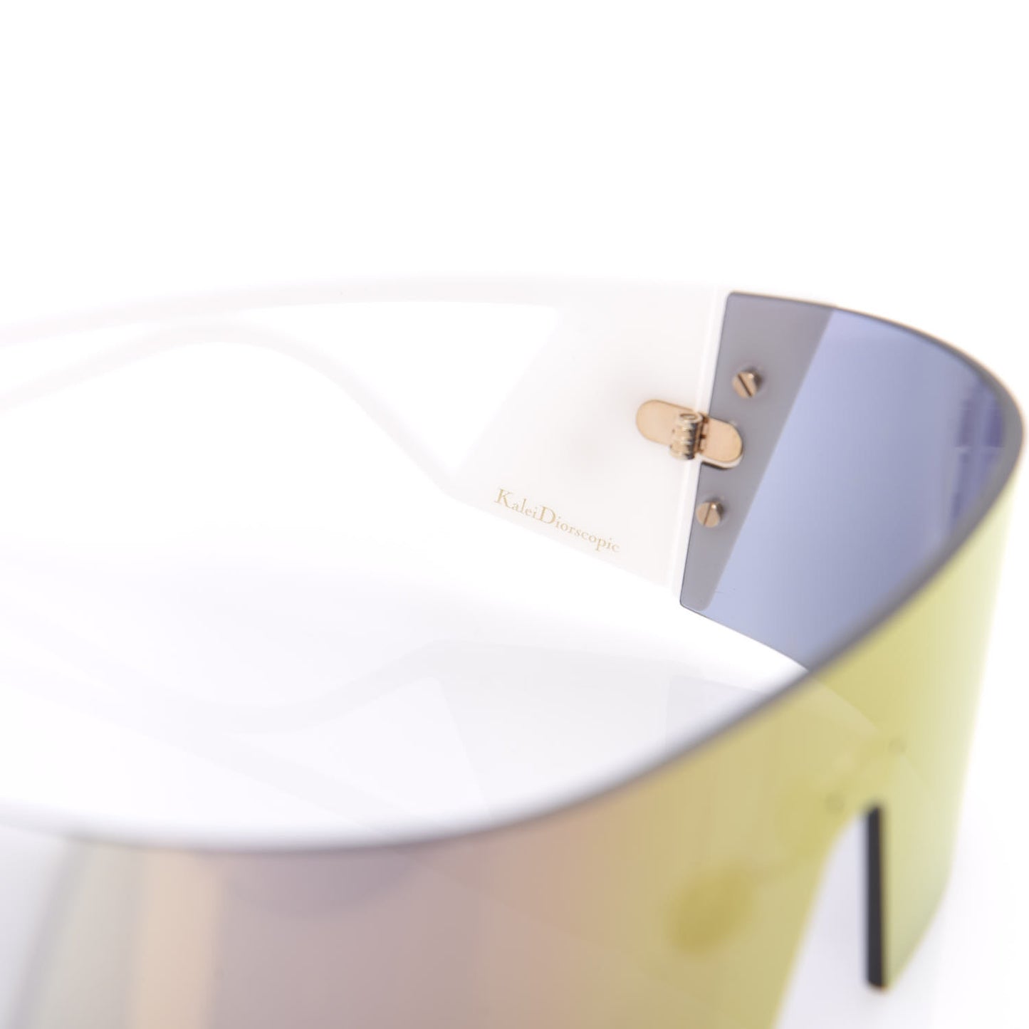 Acetate Mirrored KaleiDiorscopic Sunglasses Multicolor White