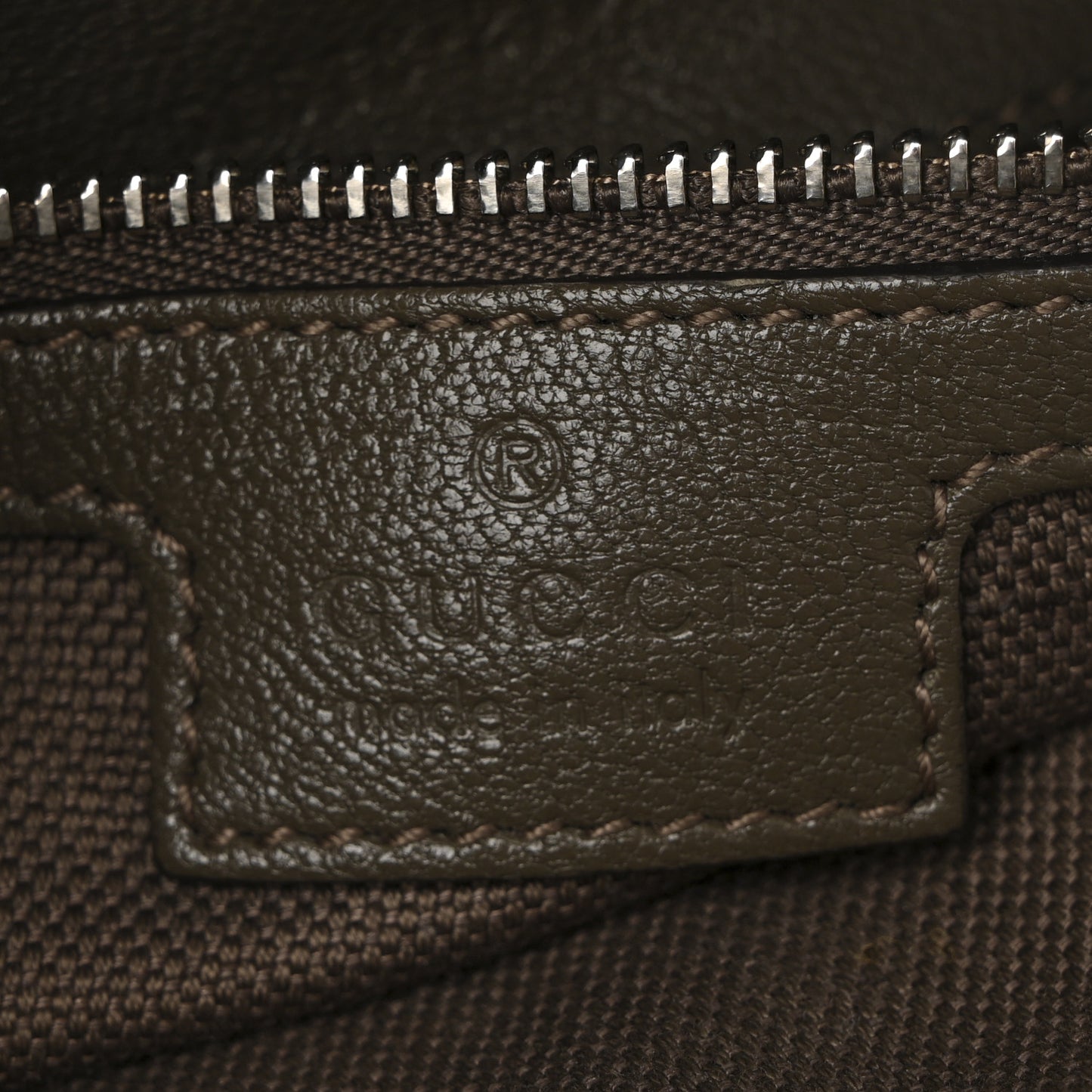 Sakai Be Green Calfskin Diagonal Stitched Small Blondie Tote Craclet Brown