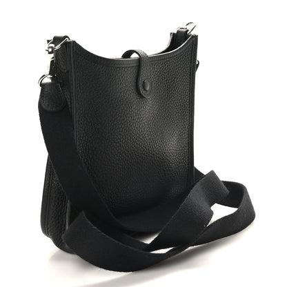 Hermes Taurillon Clemence Evelyne TPM Black 3 of 9