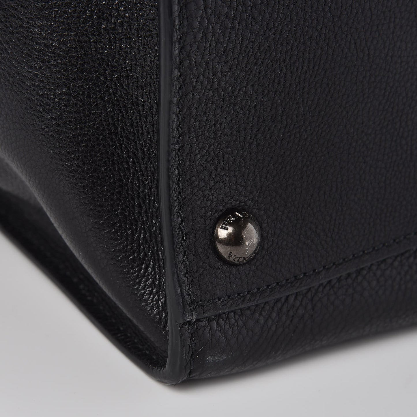 Glace Calf Twin Pocket Tote Black