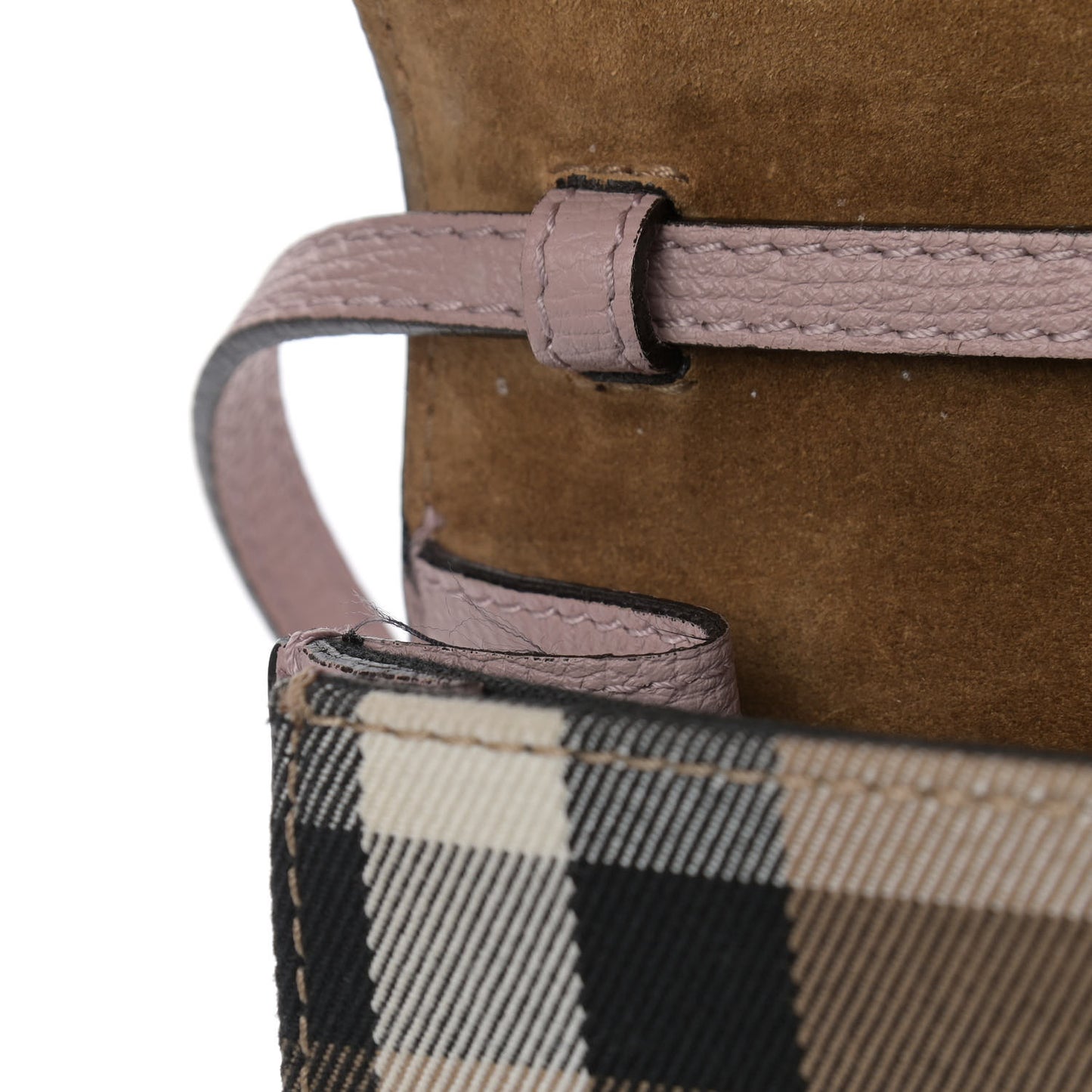 Derby Calfskin House Check Small Macken Crossbody Bag Pale Orchid