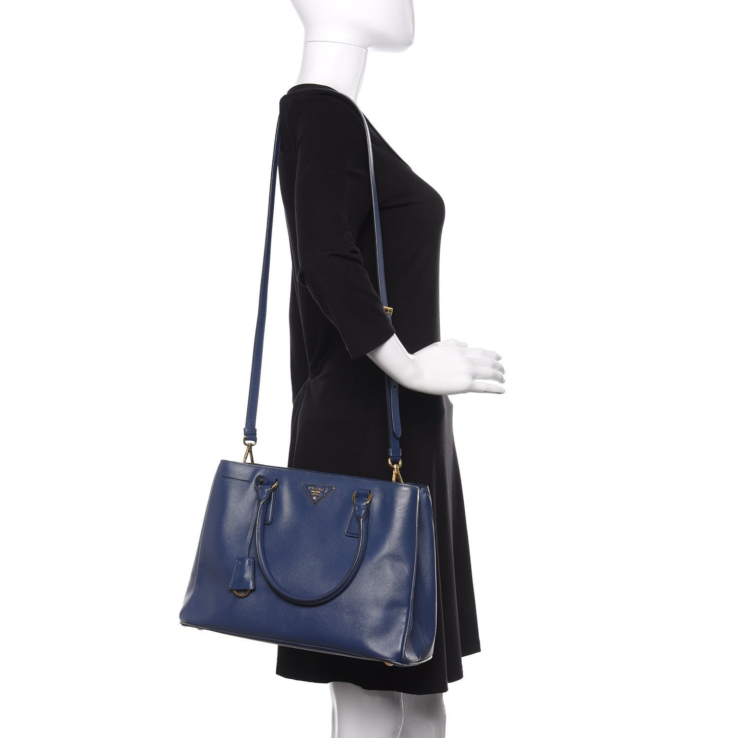 Saffiano Lux Large Tote Bluette