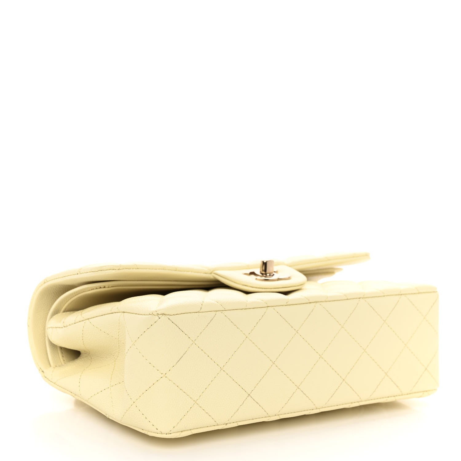 Chanel Caviar Quilted Small Double Flap Light Yellow 4 of 11
