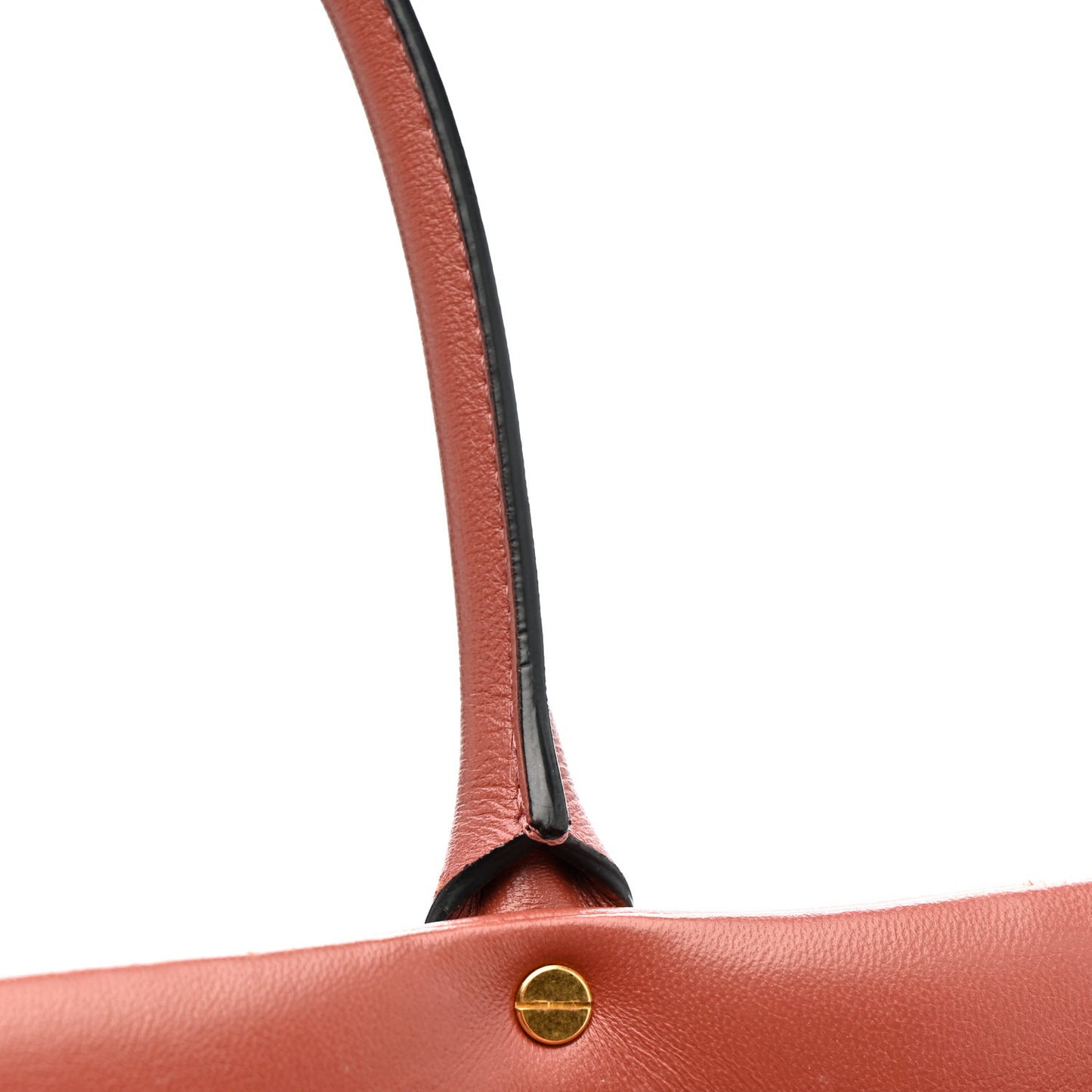 Nappa Large One Stud Handbag Gingerbread